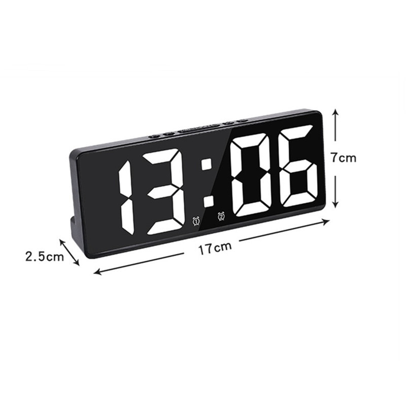 Ceasuri LED Control vocal Ceas cu alarmă digital Temperatură Amânare Mod noapte Ceas de masă Ceas digital cu ecran mare