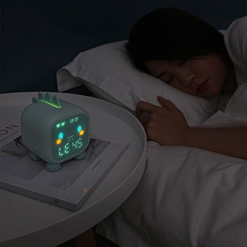 Χαριτωμένο Ξυπνητήρι για Παιδιά Ψηφιακό Ξυπνητήρι Δεινόσαυρος με Νυχτερινό Φως Δίπλα στο κρεβάτι Επιτραπέζιο Παιδικό Ξυπνητήρι Ρολόι αφύπνισης