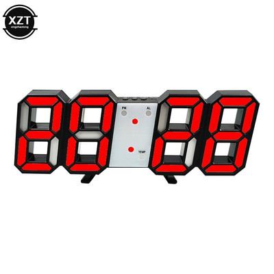 1db LED-es digitális ébresztőórák faliórák akasztós óra szundi asztali órák naptár hőmérő elektronikus óra digitális órák