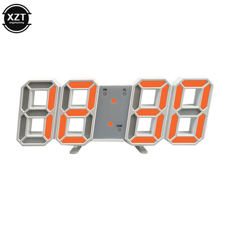 1db LED-es digitális ébresztőórák faliórák akasztós óra szundi asztali órák naptár hőmérő elektronikus óra digitális órák