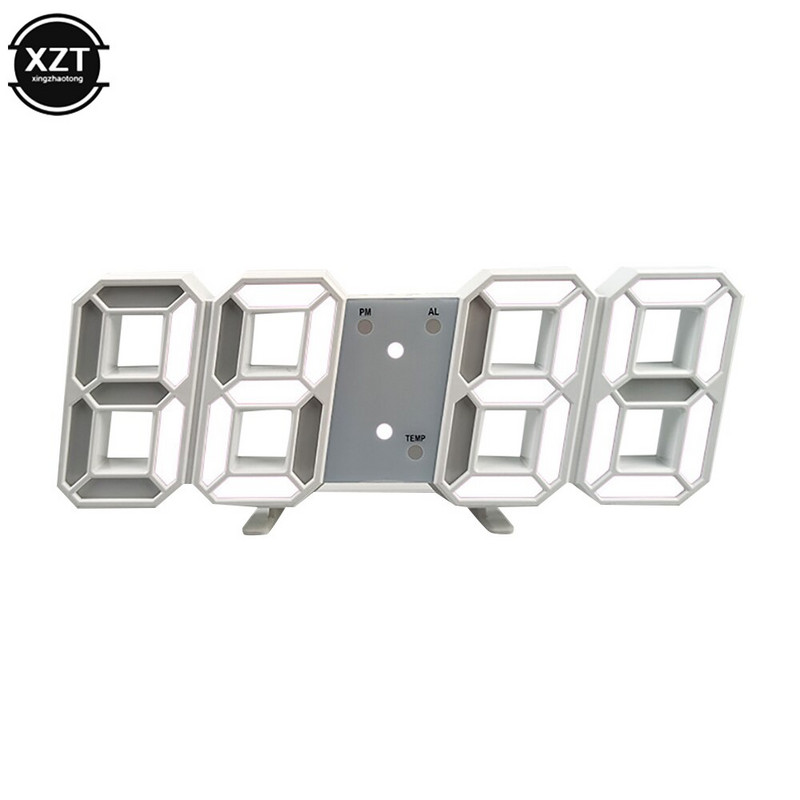 1db LED-es digitális ébresztőórák faliórák akasztós óra szundi asztali órák naptár hőmérő elektronikus óra digitális órák
