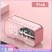 Daugiafunkcis žadintuvo veidrodis LED žadintuvas Daugiafunkcis belaidis Bluetooth muzikos grotuvas Elektroninis skaitmeninis žadintuvas