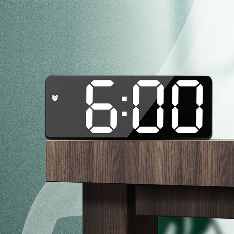 Ceas cu oglindă/acrilic Ceas cu alarmă LED Ceas digital Comandă vocală Amânare Timp Afișare temperatură Mod noapte Reloj Despertador Digital