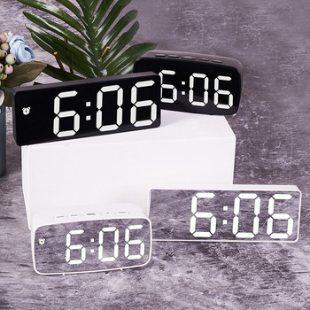 Ψηφιακό Ξυπνητήρι Οθόνη LED Ηλεκτρονικό Ρολόι Οθόνη Μεγάλου Αριθμού Ρολόγια Ψηφιακά Επιτραπέζια Ρολόγια με Λειτουργία Φωνητικού Ελέγχου