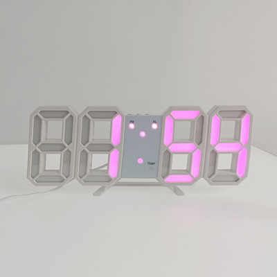 3D LED digitális ébresztőóra Nordic digitális faliórák Függesztett óra Szundi asztali órák Naptár hőmérő Digitális órák