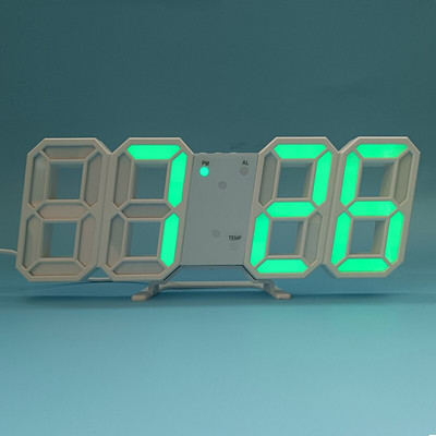 3D LED digitális ébresztőóra Nordic digitális faliórák Függesztett óra Szundi asztali órák Naptár hőmérő Digitális órák