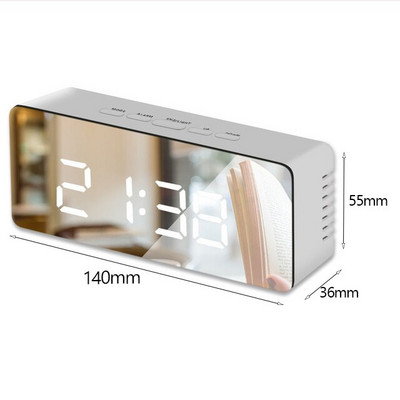 LED skaitmeninis žadintuvo snaudimo savaitės temperatūros datos ekranas USB sieniniai arba stovintys LED laikrodžiai, skirti svetainės dekoravimui