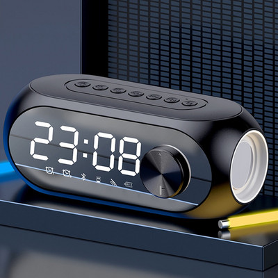 Будилник Безжичен Bluetooth високоговорител Домашна стая Decora Будилник с LED дисплей Интелигентен Bluetooth високоговорител FM радио Часовник