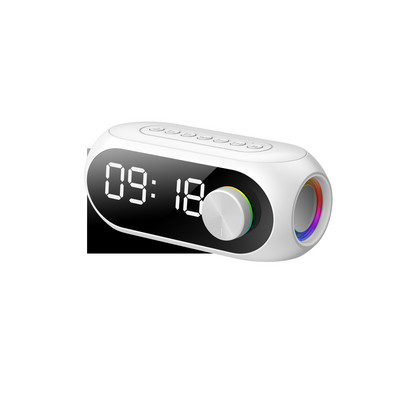 Ceas deşteptător Difuzor Bluetooth fără fir Ceas deşteptător cu afişaj LED Difuzor Bluetooth inteligent Ceas cu radio FM
