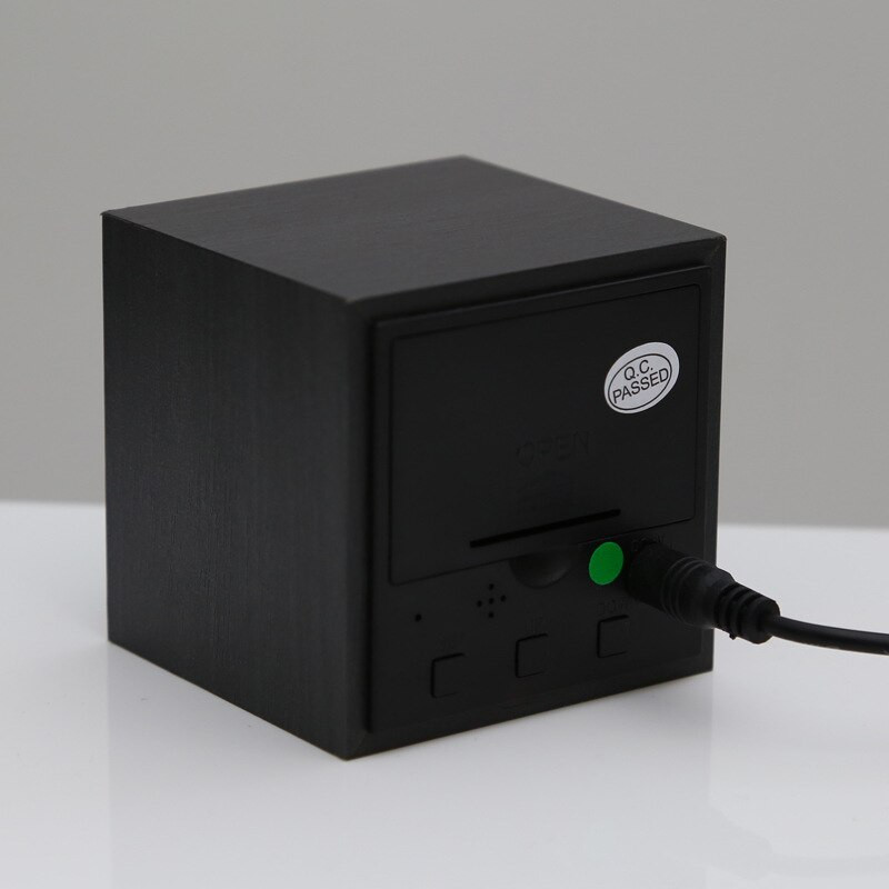 Ébresztőóra LED fa óra asztali hangvezérlés digitális Wood Despertador USB/AAA tápellátású elektronikus asztali órák