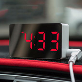 Íróasztal Digitális Hálószoba Dekoráció Tükör Ébresztőóra Lakberendezési Elektronikus óra Asztal Led