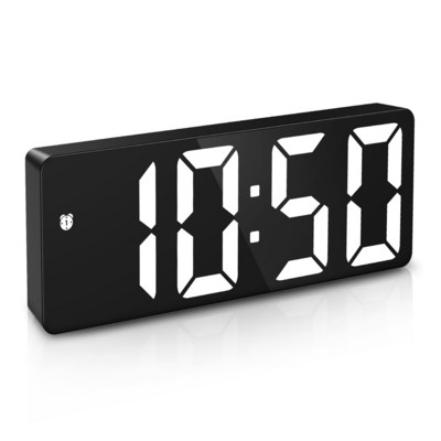 ORIA Ceas cu alarmă digital Ceas cu LED Ceas de birou Comandă vocală Timp de amânare Afișare temperatură Mod noapte Reloj Despertador USB