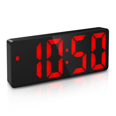ORIA Ceas cu alarmă digital Ceas cu LED Ceas de birou Comandă vocală Timp de amânare Afișare temperatură Mod noapte Reloj Despertador USB