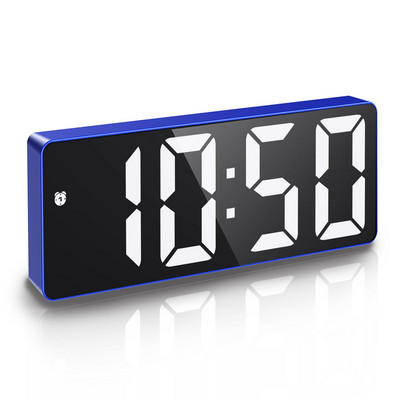 ORIA Ceas cu alarmă digital Ceas cu LED Ceas de birou Comandă vocală Timp de amânare Afișare temperatură Mod noapte Reloj Despertador USB
