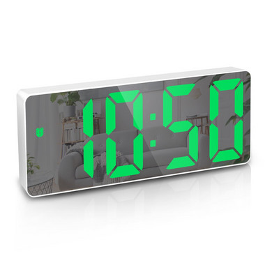 ORIA Ceas cu alarmă digital Ceas cu LED Ceas de birou Comandă vocală Timp de amânare Afișare temperatură Mod noapte Reloj Despertador USB