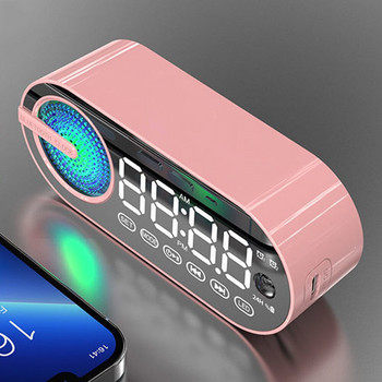RGB TWS USB καθρέφτης LED Ασύρματο ηχείο Bluetooth Ήσυχο ψηφιακό ξυπνητήρι Ραδιόφωνο FM Μεγάλη οθόνη Υπνοδωμάτιο Σαλόνι Γραφείο