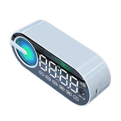 RGB TWS USB LED veidrodinis belaidis Bluetooth garsiakalbis Tylus skaitmeninis žadintuvas radijas FM didelis ekranas Miegamasis Svetainė Biuras