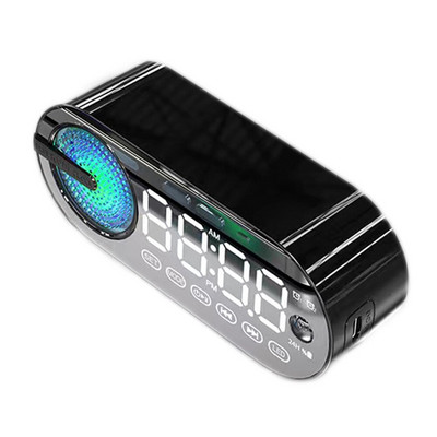 RGB TWS USB LED veidrodinis belaidis Bluetooth garsiakalbis Tylus skaitmeninis žadintuvas radijas FM didelis ekranas Miegamasis Svetainė Biuras