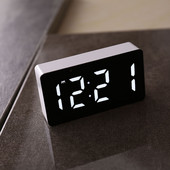 Ceas electronic cu LED Ceas cu oglindă Ceas cu alarmă Mobilier pentru casă Instrumente mici inteligente Birou Decor digital pentru dormitor Masă și accesoriu