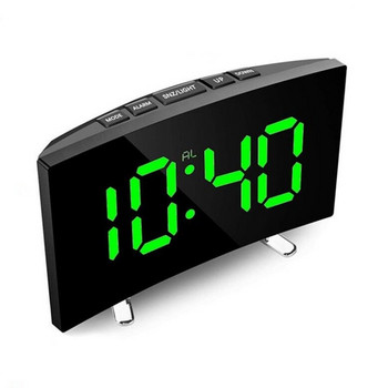 Ψηφιακό Ξυπνητήρι LED Καθρέφτης Ρολόι πολλαπλών λειτουργιών Αναβολή Εμφάνιση ώρας Νυχτερινό φως LCD Επιτραπέζιο Επιτραπέζιο Καλώδιο Reloj Despertador