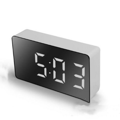 Skaitmeninis žadintuvas LED veidrodinis laikrodis Daugiafunkcis snaudimo rodymo laikas Naktinis LCD šviesos stalinis stalinis kompiuteris Reloj Despertador USB laidas