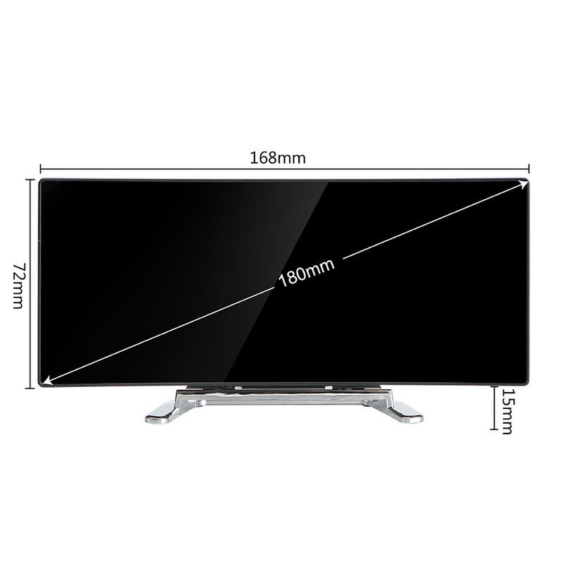 Ceas cu oglindă curbat reglabil pentru dormitor pentru copii, decorațiuni pentru acasă, ceas cu alarmă digital, ceas de masă cu număr mare de 7 inci, ecran LED