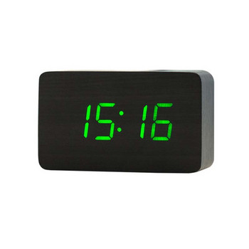 LED Ξύλινο Ξυπνητήρι Ρολόι Ρολόι Τραπέζι Φωνητικός Έλεγχος Ψηφιακός ξύλινος Despertador Ηλεκτρονικό Επιτραπέζιο Ρολόγια USB/AAA Τροφοδοτούμενο Τραπέζι