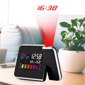 Led digitális intelligens ébresztőóra elektronikus asztali órák USB szundi ébresztőóra idővetítővel időjárás vetítő óra