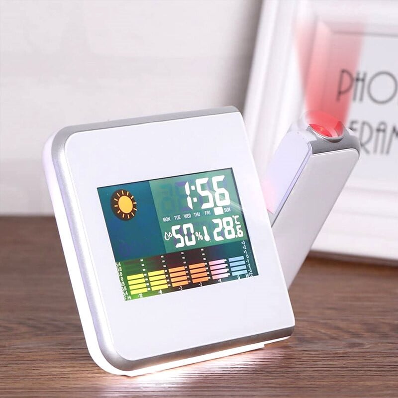 Led digitális intelligens ébresztőóra elektronikus asztali órák USB szundi ébresztőóra idővetítővel időjárás vetítő óra