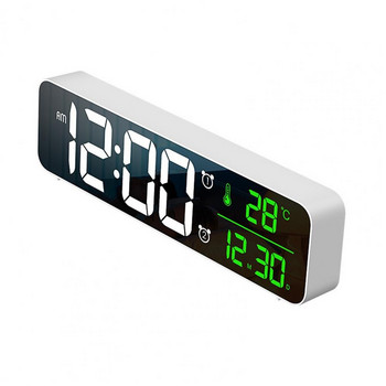 Ψηφιακό ξυπνητήρι LED μεγάλης οθόνης Φωτεινός χρονοδιακόπτης επιτραπέζιου χρονοδιακόπτη Εμφάνιση θερμοκρασίας Ξυπνητήρι με επιτραπέζιο ψηφιακό ρολόι LED μουσικής