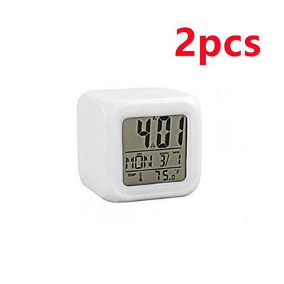 7 spalvų LED keitimo skaitmeninis švytintis žadintuvas Naktinis šviestuvas miegamojo vaikams Aukštos kokybės