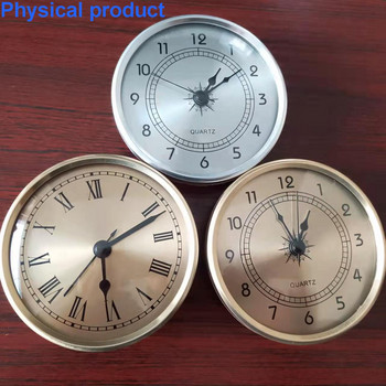 Νέο επιτραπέζιο ρολόι τέχνης Vintage 90 χιλιοστών με ρολόι φωτισμού Επιτραπέζιο ρολόι Ενσωματωμένο χρυσό ασημί στρογγυλό καντράν αναλογικό ρολόι αντίκα