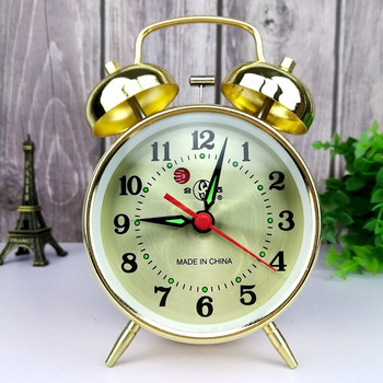 Μεταλλικό Μηχανικό Ξυπνητήρι Ρολόι Vintage Κομοδίνο Ρολόι Αθόρυβο Χρυσά Ρολόγια Γκοτόπουλα που ραμφίζει Ρύζι Αντίκες Πολυτελής διακόσμηση