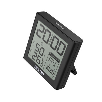 Ψηφιακό ρολόι Baldr Alarm Snooze Τραπέζι Ημερολόγιο Ρολόι Χρονοδιακόπτης εσωτερικού χώρου Αισθητήρας υγρασίας Υπνοδωμάτιο τοίχου LCD Οπίσθιος φωτισμός Θερμόμετρο Ρολόι
