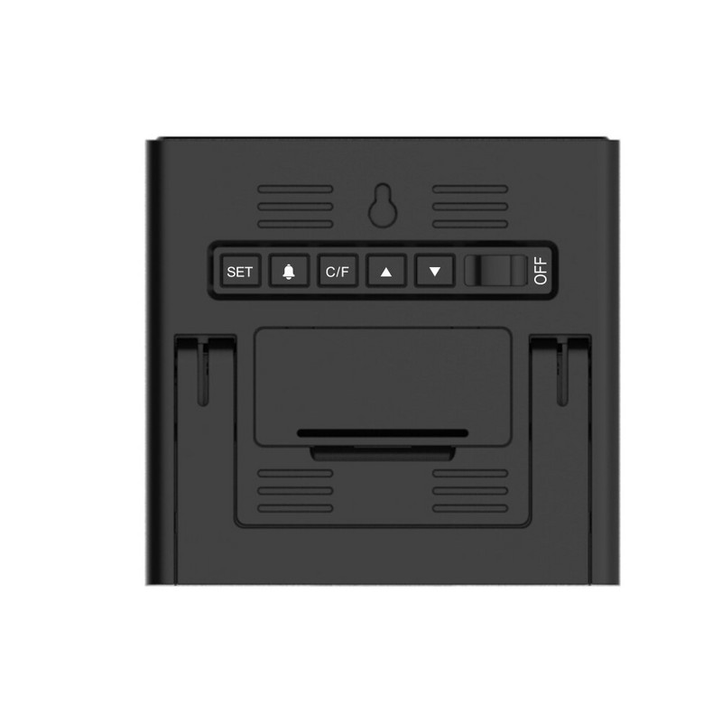 Baldr Ceas digital Alarma Amânare de masă Calendar ceas Cronometru Senzor de umiditate de interior Dormitor Perete LCD Iluminare din spate Termometru Ceas