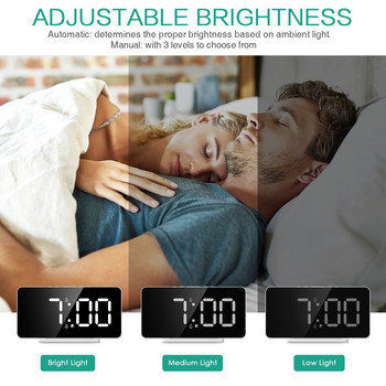 ORIA LED Ψηφιακό Έξυπνο Ξυπνητήρι Τραπέζι ρολόι Ηλεκτρονικά επιτραπέζια ρολόγια USB Ρολόι αφύπνισης Αναβολή USB Ξυπνητήρι Διακόσμηση σπιτιού