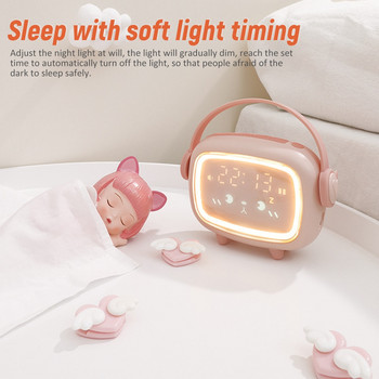 Χαριτωμένο νυχτερινό φως Ξυπνητήρι Χρονισμός αντίστροφης μέτρησης Ξυπνητήρι LED Έξυπνο παιδικό ξυπνητήρι Φως νύχτας για διακόσμηση σπιτιού