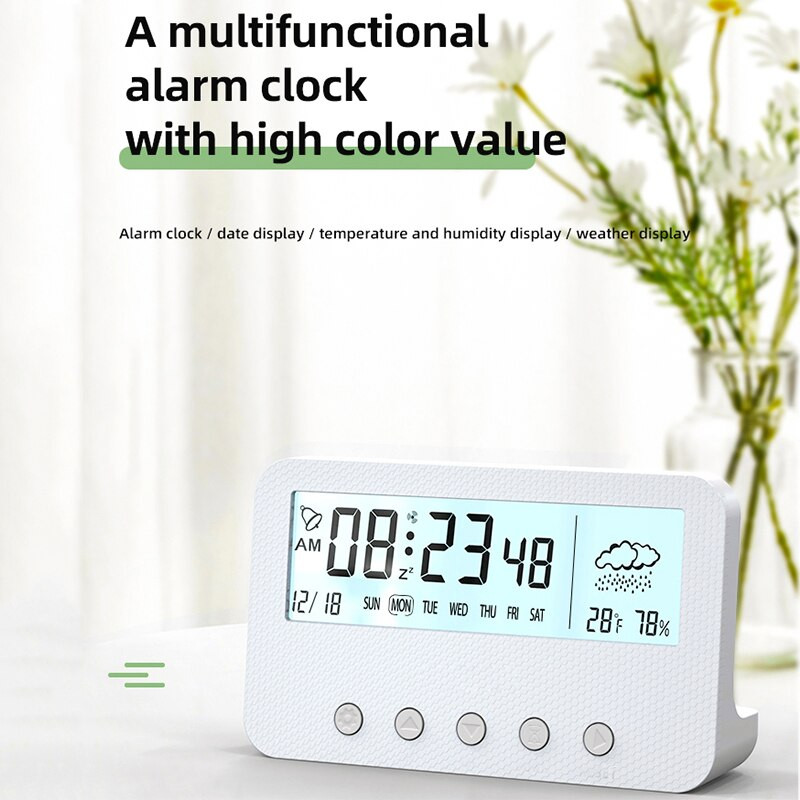 Ceas digital LED Alarmă digitală electronică Ceas de birou Temperatură Amânare leneșă Alarmă Mute Ceas electronic iluminat din spate Ceas inteligent