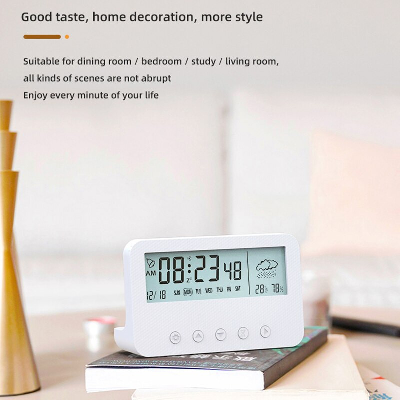 Ceas digital LED Alarmă digitală electronică Ceas de birou Temperatură Amânare leneșă Alarmă Mute Ceas electronic iluminat din spate Ceas inteligent