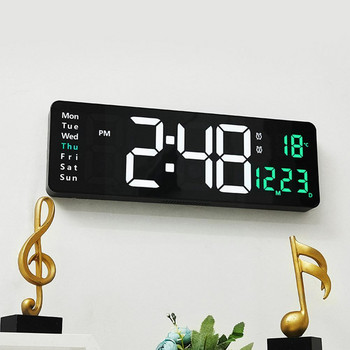Ψηφιακό Ξυπνητήρι LED Αναβολή θερμοκρασίας Εμφάνιση Ημερομηνίας Ρολόγια Διαβίωσης Διακόσμηση σε στυλ δωματίου Nordic Strip Επιτραπέζιο τοίχου σπιτιού LED P4E9