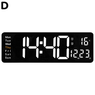 Digitális LED-es ébresztőóra Szundi Hőmérséklet Dátum Kijelző Nappali Órák Szoba Stílus Dekoráció Nordic Strip asztali fal Kezdőlap LED P4E9