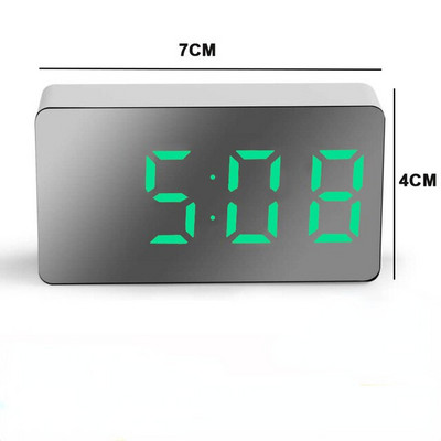 LED tükör asztali óra többfunkciós digitális ébresztőóra kijelző idő Éjszakai fény asztali USB ébresztőóra lakberendezési gyerekeknek ajándék