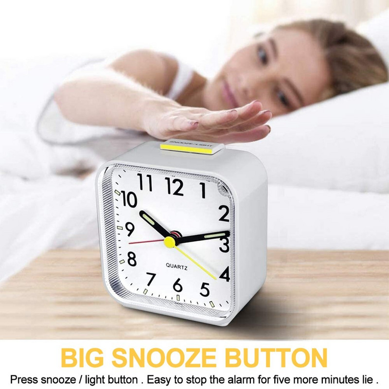 Mini ceasuri cu alarmă creative, cu funcție de amânare, ceasuri de noptieră, cu lumină de noapte, pentru copii, drăguț, luminos, pentru birou, dormitor