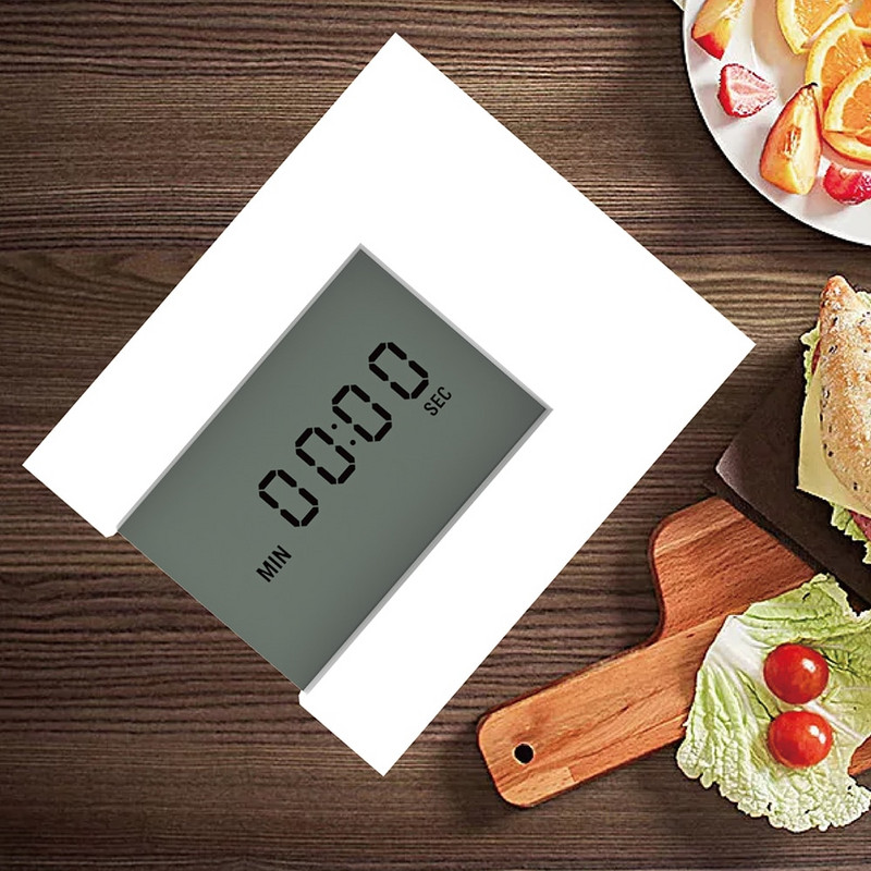 Ceas electronic Decorare birou de acasă cu LCD digital Calendar Data Alarma Cronometrul de numărătoare inversă Temperatura Funcționează cu baterie Pătrat