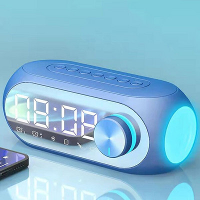 Vezeték nélküli Bluetooth hangszóró Ébresztőóra Home Room Decora Ébresztőóra LED kijelzővel Okos Bluetooth hangszóró FM rádió óra