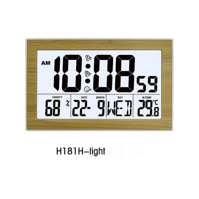 Többfunkciós falióra nagy LCD kijelzős Digitális ébresztőóra hőmérővel Higrométerrel Faliórák Otthoni irodai dekoráció