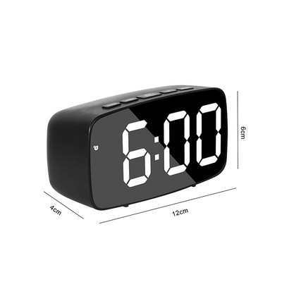Tükör LED ébresztőóra LED digitális óra Hangvezérlés Szundi idő Hőmérséklet kijelzés Éjszakai mód Reloj Despertador Digital