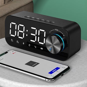 Νέο συμβατό με Bluetooth 5.0 Ψηφιακό Ξυπνητήρι LED Έξυπνο ασύρματο κουμπί Αναπαραγωγή μουσικής Ηχείο ηλεκτρονικό ρολόι για διακόσμηση σπιτιού