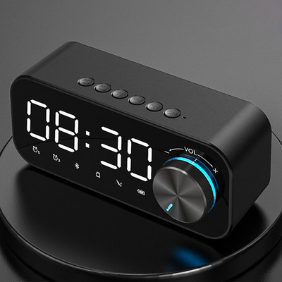 Új Bluetooth-kompatibilis 5.0 digitális ébresztőóra LED intelligens vezeték nélküli gombos zenelejátszó hangszóró elektronikus óra otthoni dekorációhoz
