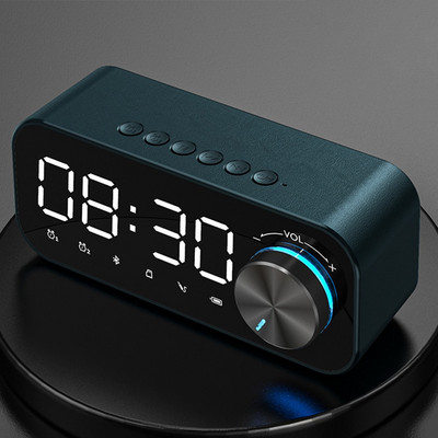 Új Bluetooth-kompatibilis 5.0 digitális ébresztőóra LED intelligens vezeték nélküli gombos zenelejátszó hangszóró elektronikus óra otthoni dekorációhoz